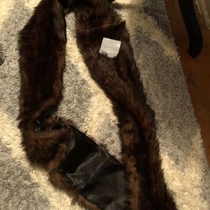 Faux fur infinity scarf